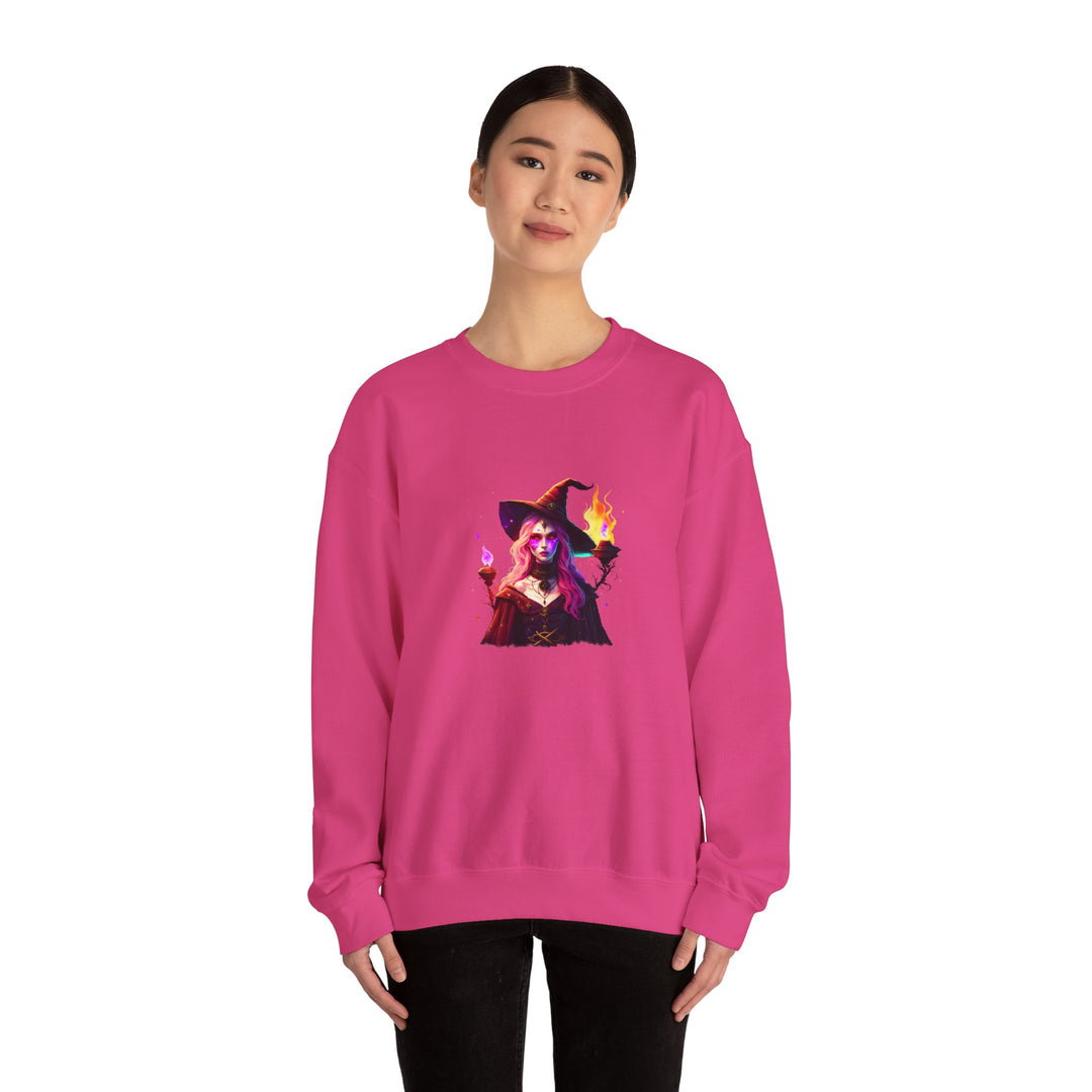 Happy Halloween Acrostic Poem Sweatshirt  - Creepy Modern Witch