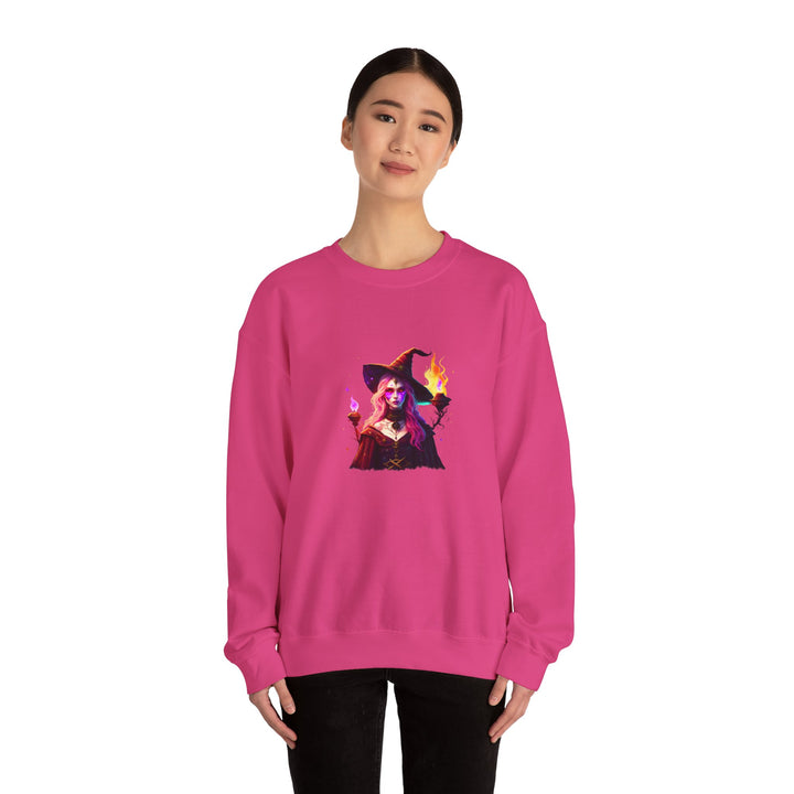 Happy Halloween Acrostic Poem Sweatshirt  - Creepy Modern Witch