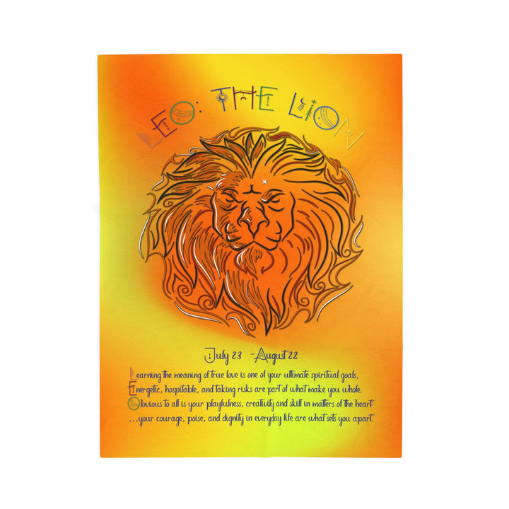 Leo Acrostic Poem Velveteen Plush Blanket