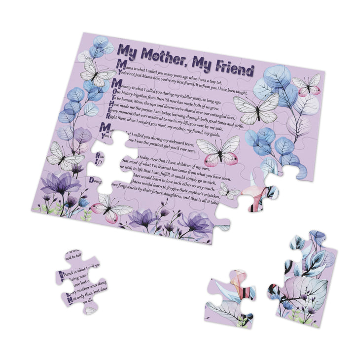 My Mother, My Friend Acrostic Poem Jigsaw Puzzle - Tin Box