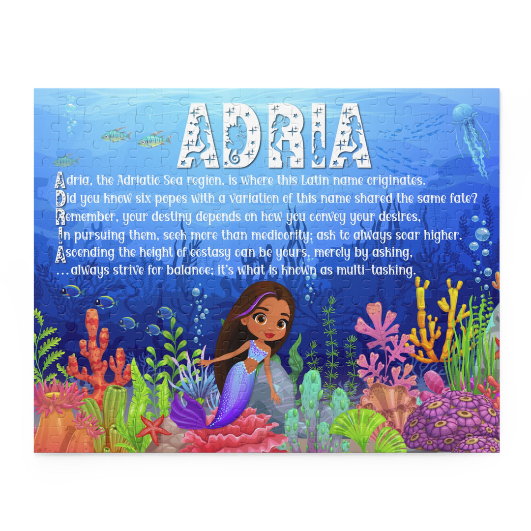 Namesakes Acrostic Name Poem Jigsaw Puzzle - Mermaid - Brown Hair