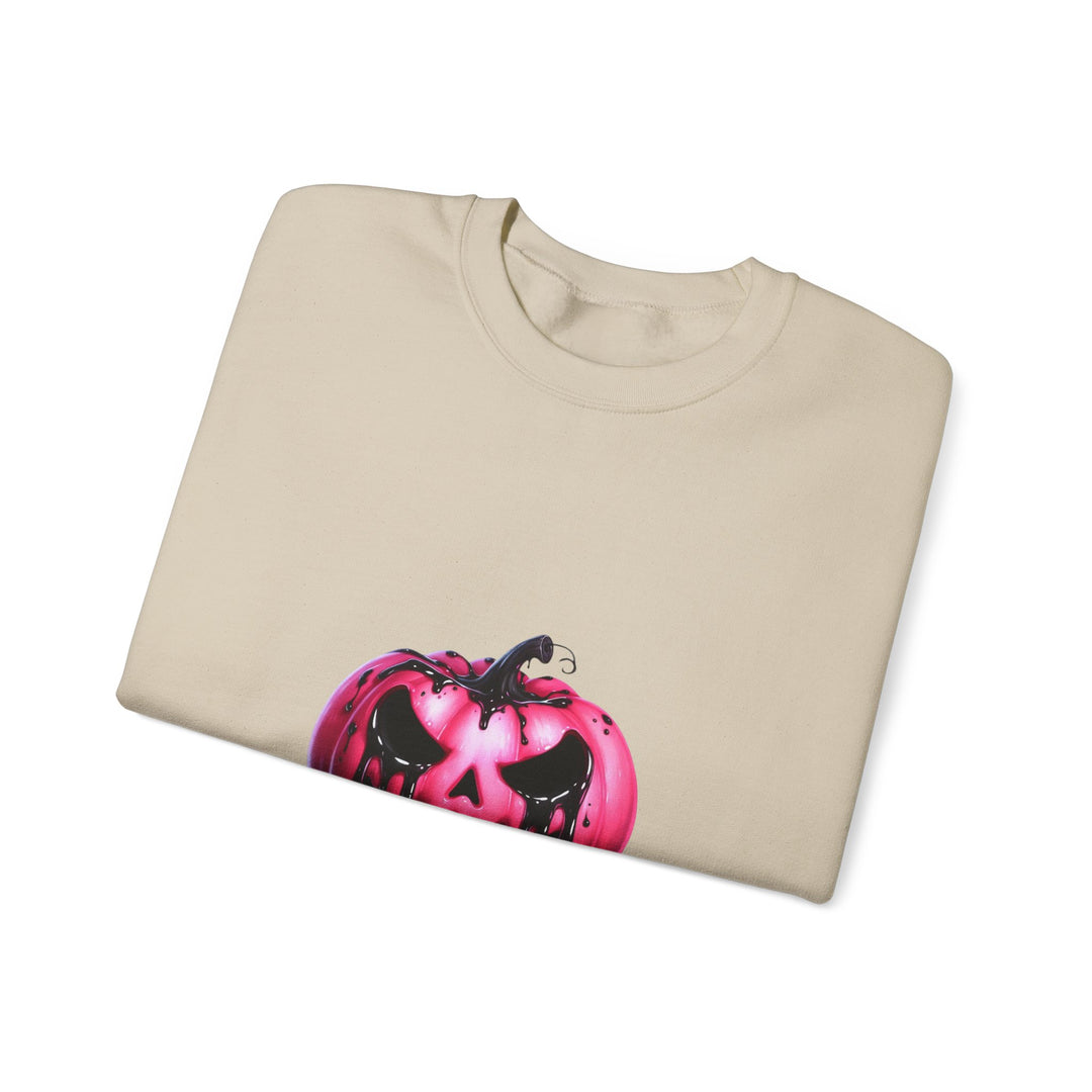 Happy Halloween Acrostic Poem Sweatshirt - Creepy Pink