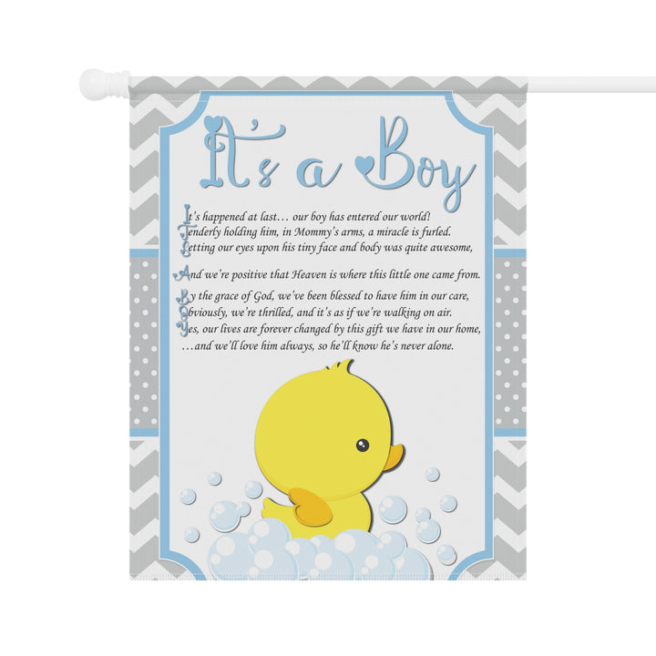 It’s a Boy Acrostic Poem outdoor/Garden Banner - Ducky