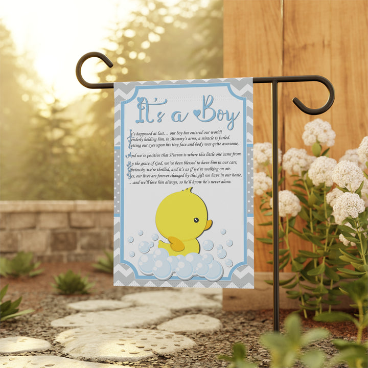 It’s a Boy Acrostic Poem outdoor/Garden Banner - Ducky
