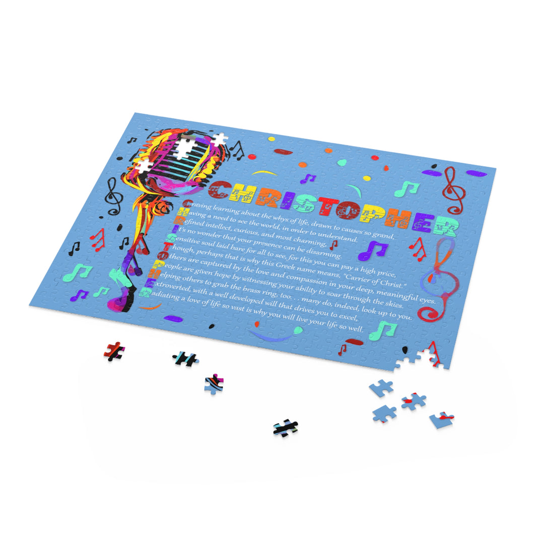 Namesakes Acrostic Name Poem Jigsaw Puzzle - Mic and Musical Notes