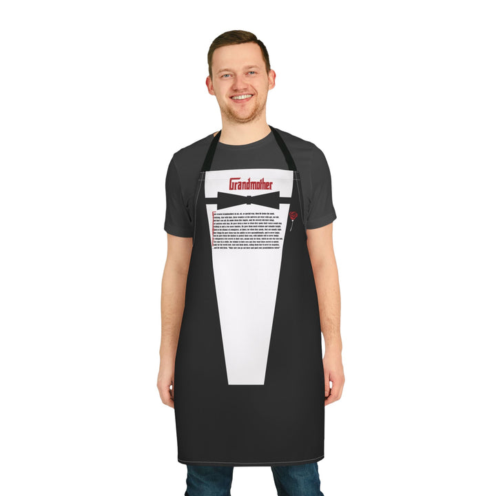 Grandmother Acrostic Poem Formal Adjustable Tie Back Chef Apron - Tuxedo Shirt