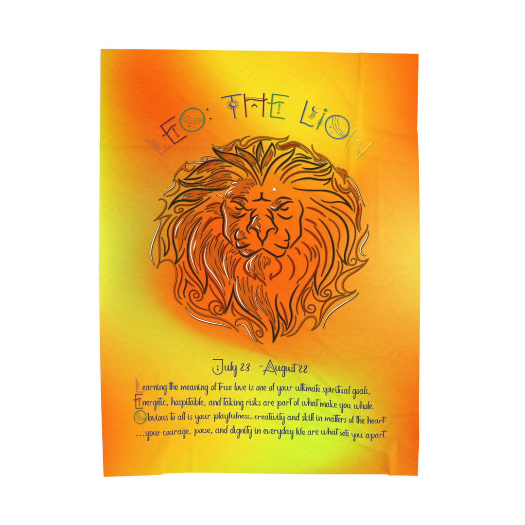 Leo Acrostic Poem Velveteen Plush Blanket