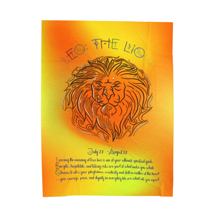 Leo Acrostic Poem Velveteen Plush Blanket