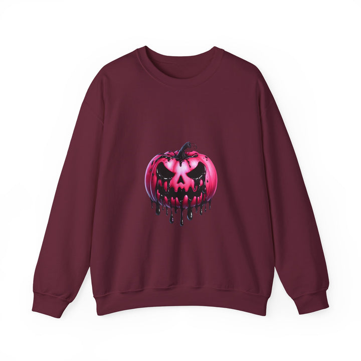 Happy Halloween Acrostic Poem Sweatshirt - Creepy Pink