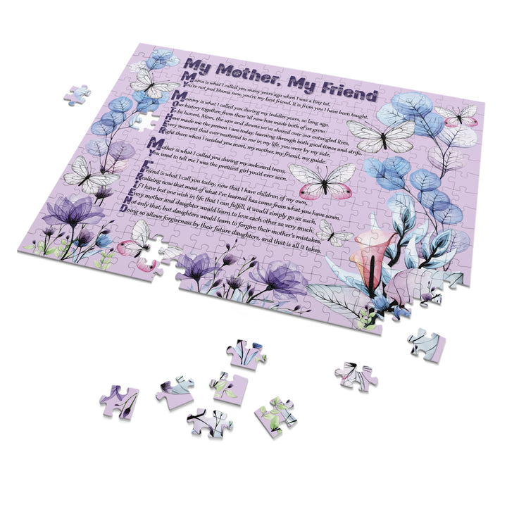 My Mother, My Friend Acrostic Poem Jigsaw Puzzle - Tin Box