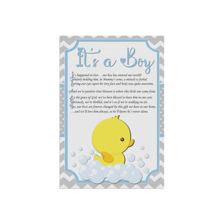 It’s a Boy Acrostic Poem outdoor/Garden Banner - Ducky