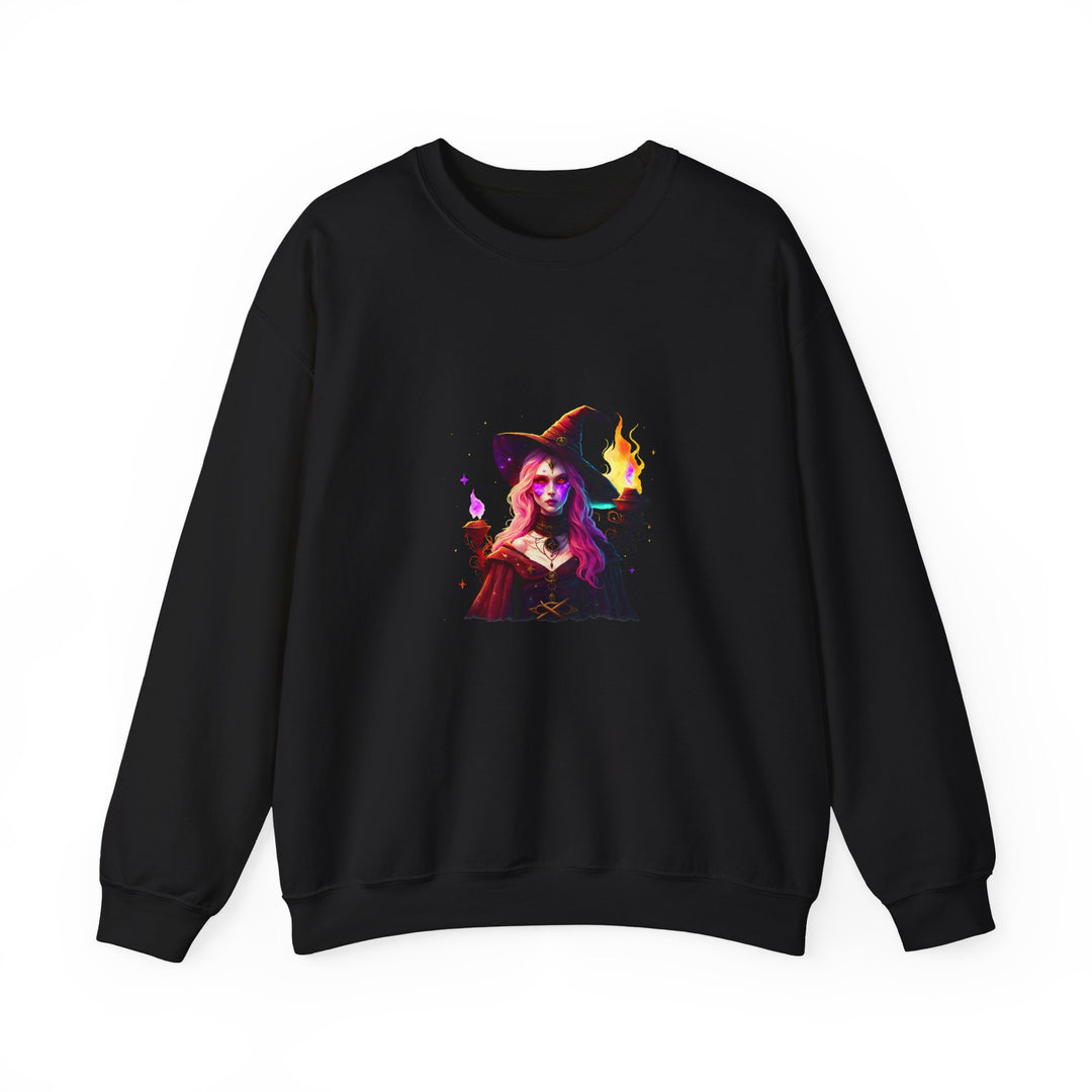 Happy Halloween Acrostic Poem Sweatshirt  - Creepy Modern Witch