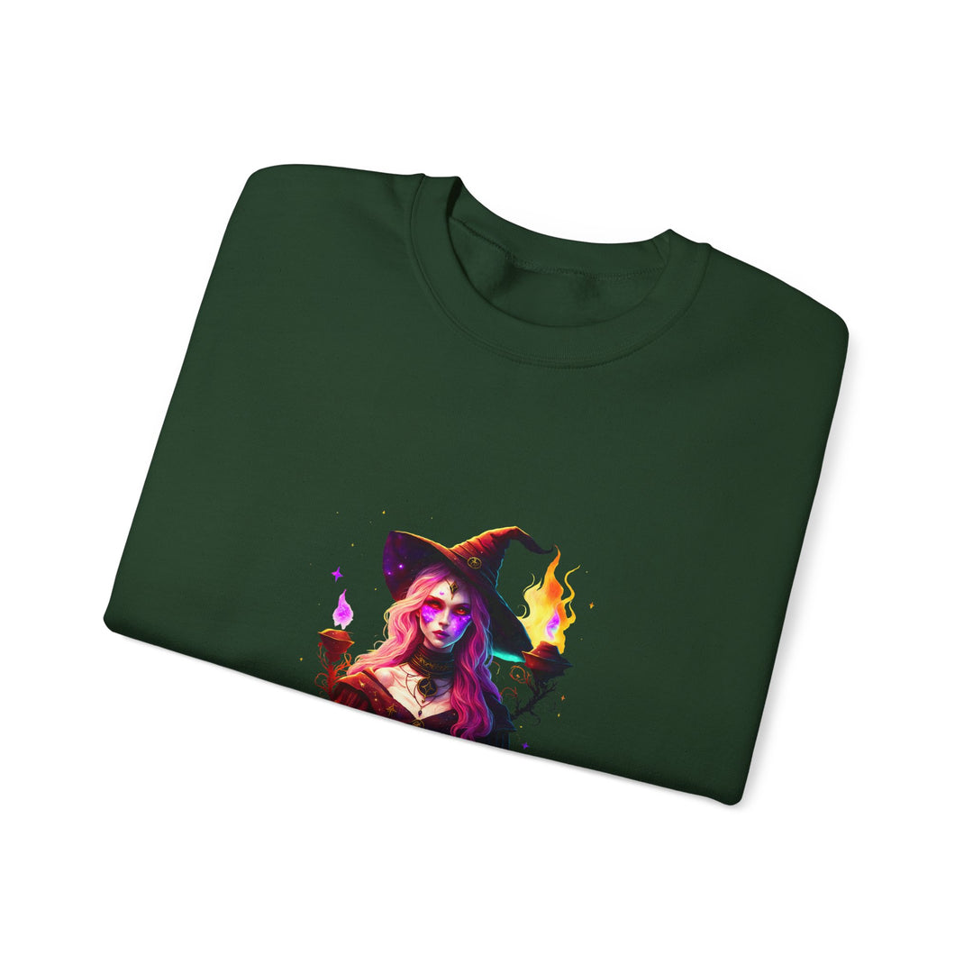 Happy Halloween Acrostic Poem Sweatshirt  - Creepy Modern Witch