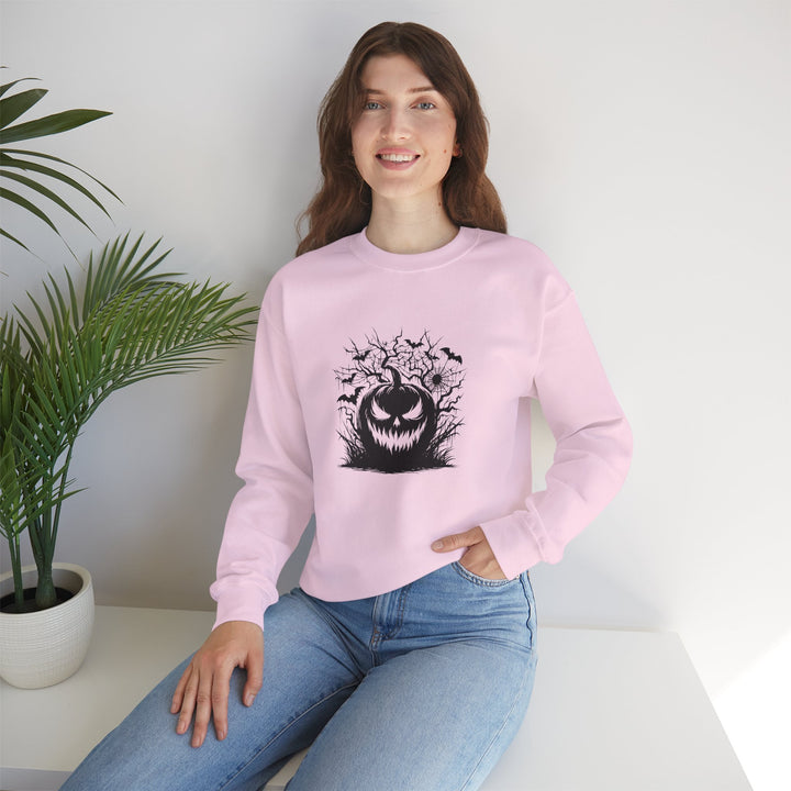 Happy Halloween Acrostic Poem  Sweatshirt - Creepy Black Pumpkin