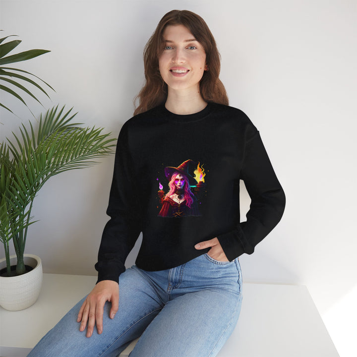 Happy Halloween Acrostic Poem Sweatshirt  - Creepy Modern Witch