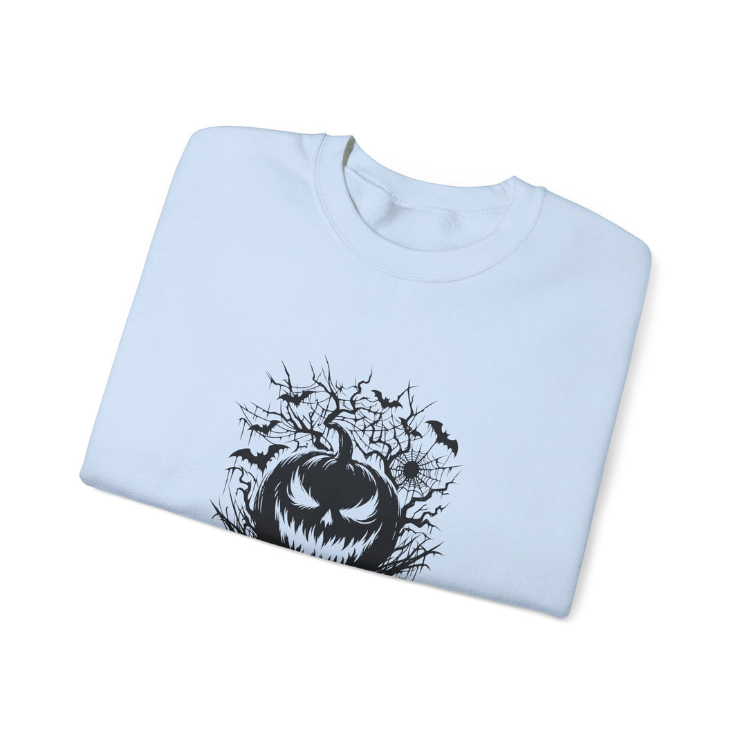 Happy Halloween Acrostic Poem  Sweatshirt - Creepy Black Pumpkin