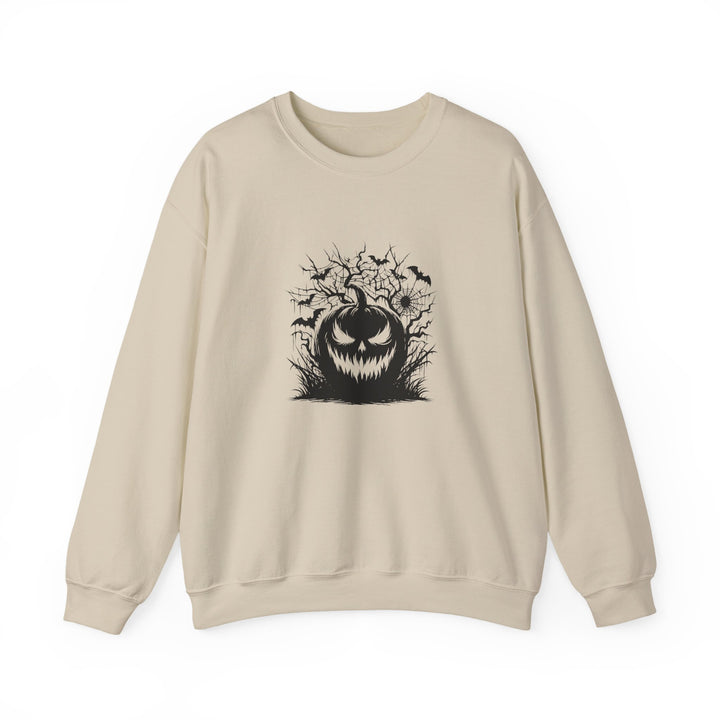 Happy Halloween Acrostic Poem  Sweatshirt - Creepy Black Pumpkin