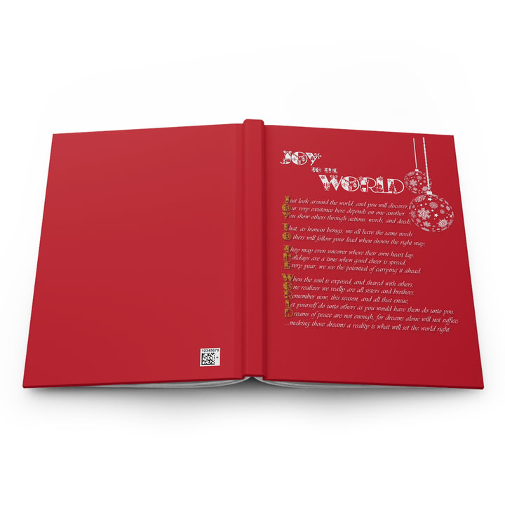 Joy to the World  Acrostic Poem Hardcover Journal Matte