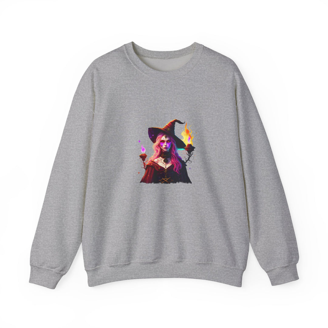 Happy Halloween Acrostic Poem Sweatshirt  - Creepy Modern Witch