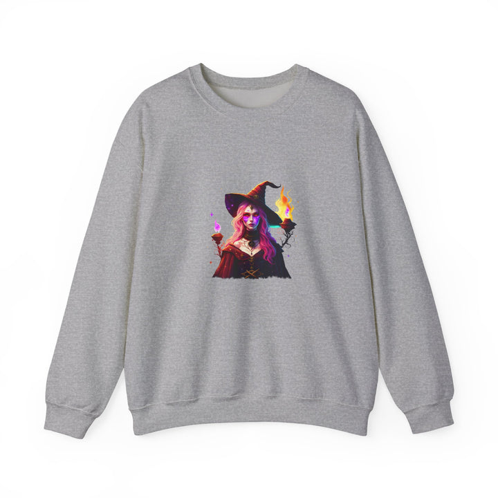 Happy Halloween Acrostic Poem Sweatshirt  - Creepy Modern Witch