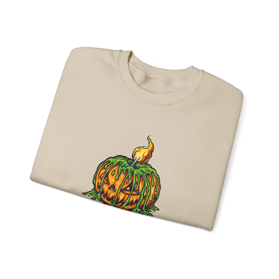Happy Halloween Acrostic Poem Sweatshirt - Creepy Pumpkin