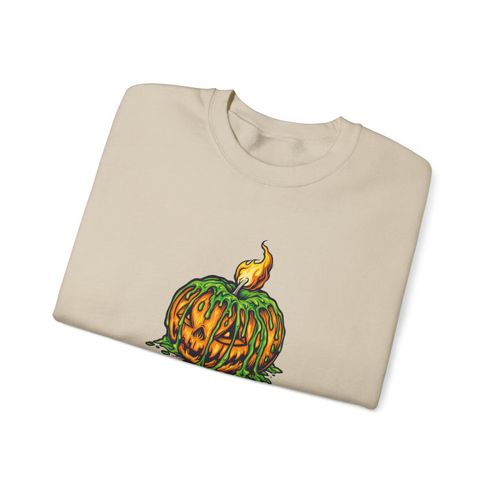 Happy Halloween Acrostic Poem Sweatshirt - Creepy Pumpkin