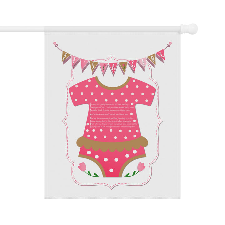 It's a Girl Acrostic Poem outdoor/Garden Banner Polka Dot Bodysuit