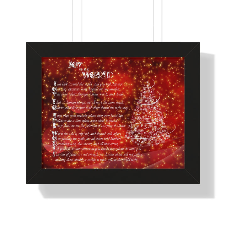 It's Just a Phrase "Joy to the World" Framed Acrostic Poem Print