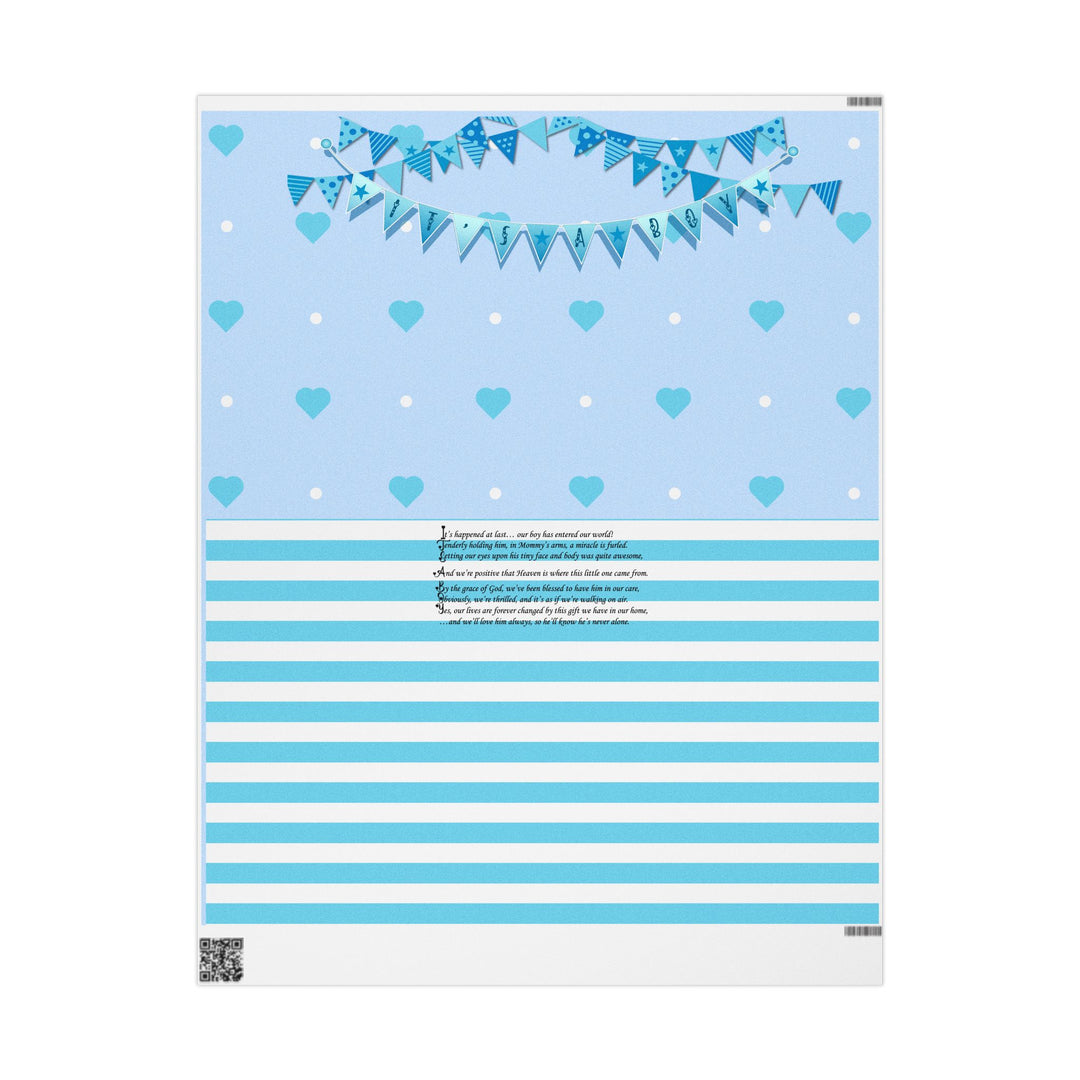 It’s a Boy Acrostic Poem Chic Gift Wrapping Paper