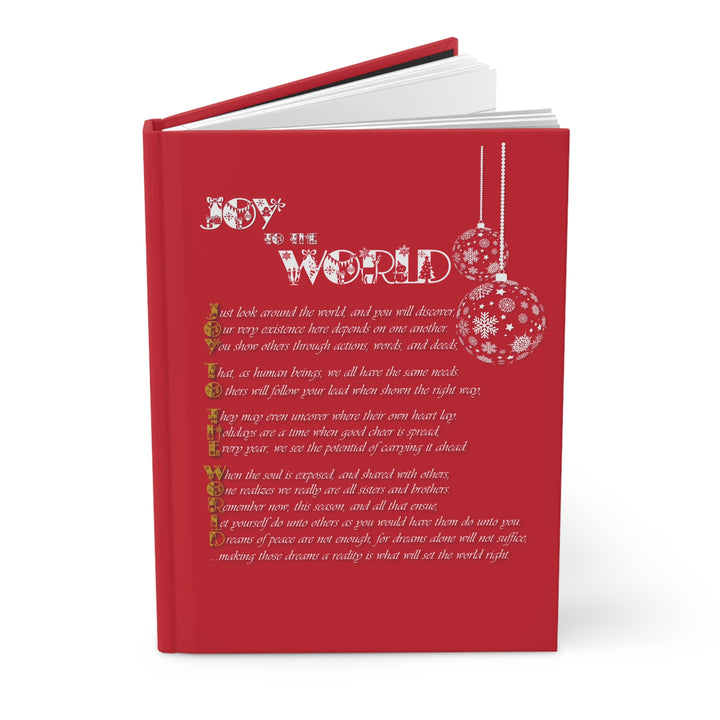 Joy to the World  Acrostic Poem Hardcover Journal Matte
