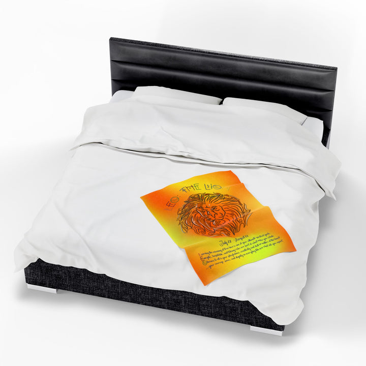Leo Acrostic Poem Velveteen Plush Blanket