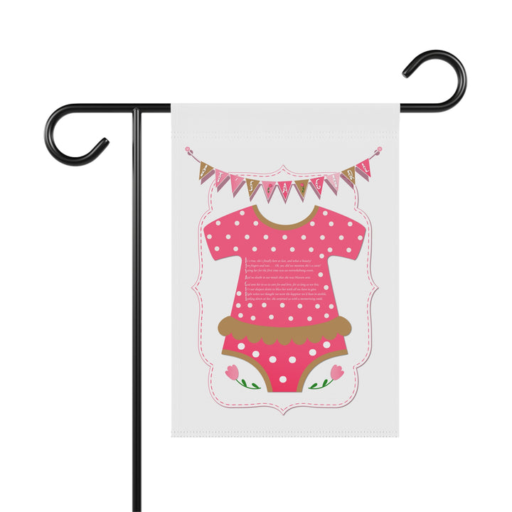 It's a Girl Acrostic Poem outdoor/Garden Banner Polka Dot Bodysuit