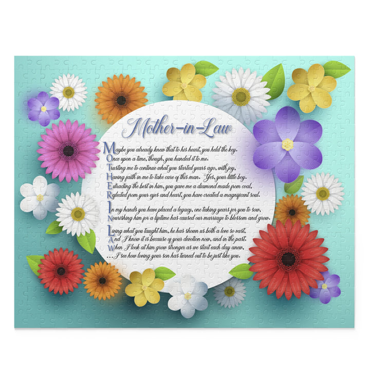 Mother-in-Law Acrostic Poem Jigsaw Puzzle - Flowers