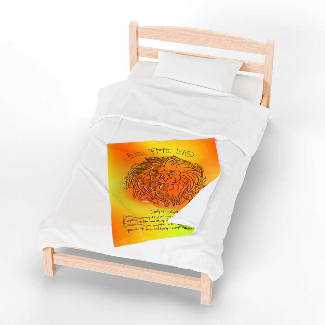Leo Acrostic Poem Velveteen Plush Blanket