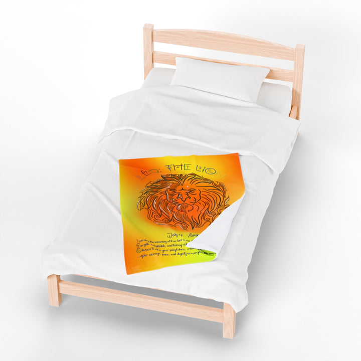 Leo Acrostic Poem Velveteen Plush Blanket