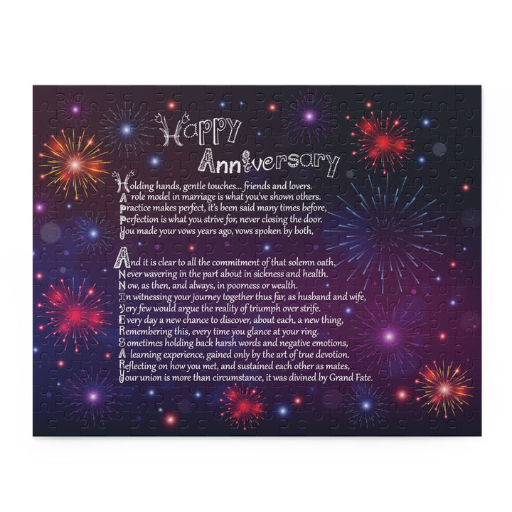 Happy Anniversary Acrostic Poem Jigsaw Puzzle - Fireworks