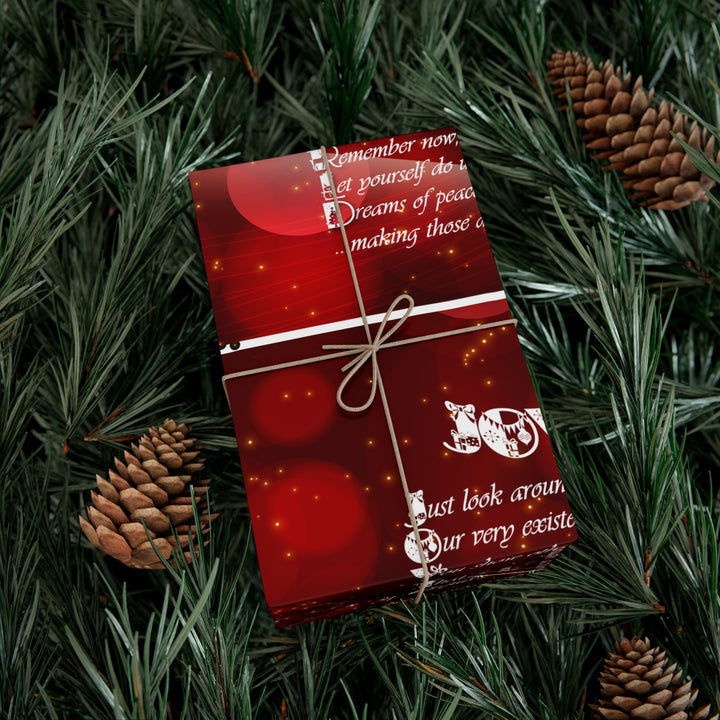 Joy to the World Acrostic Poem Festive Gift Wrap