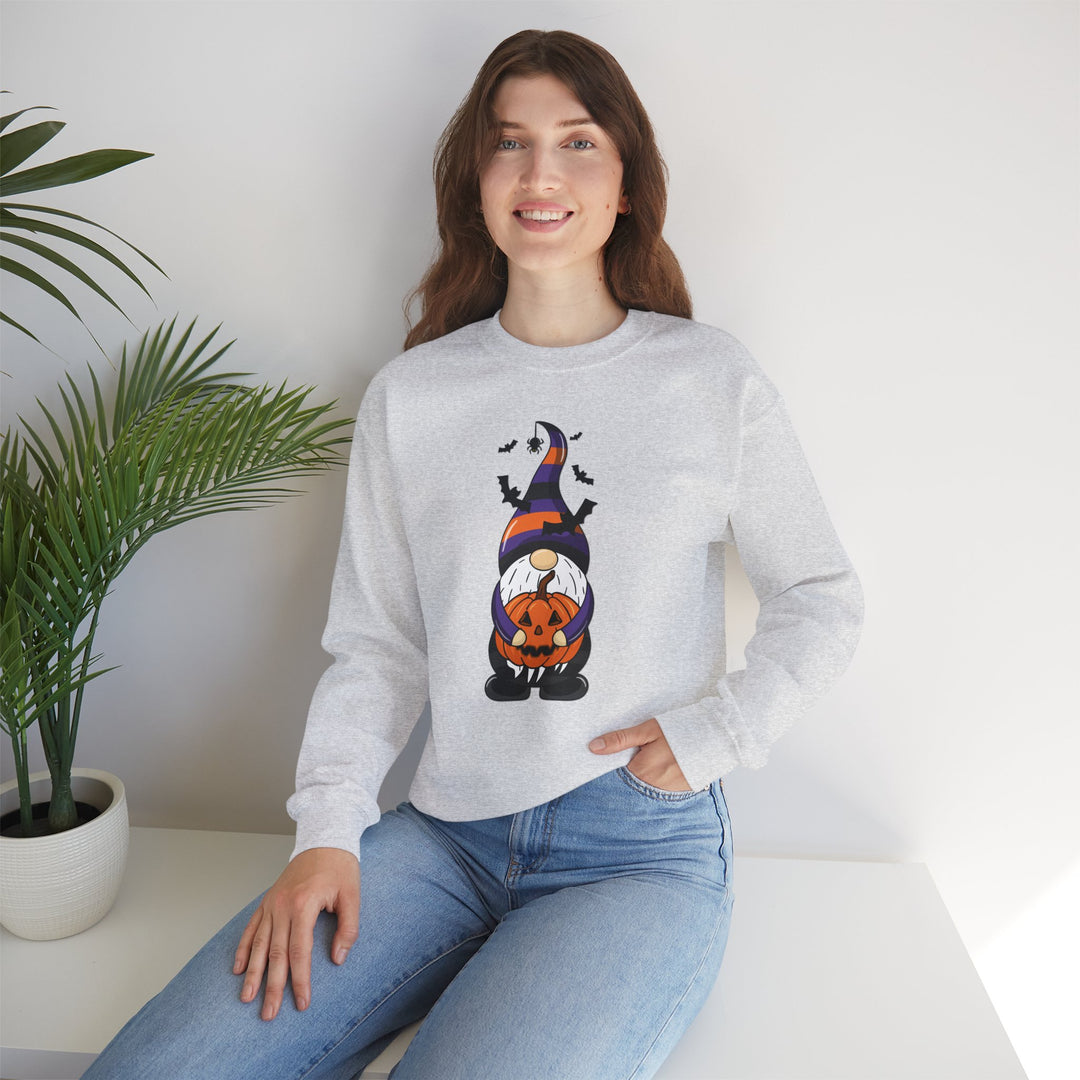 Happy Halloween Acrostic Poem Sweatshirt - Gnome with Pumpkin