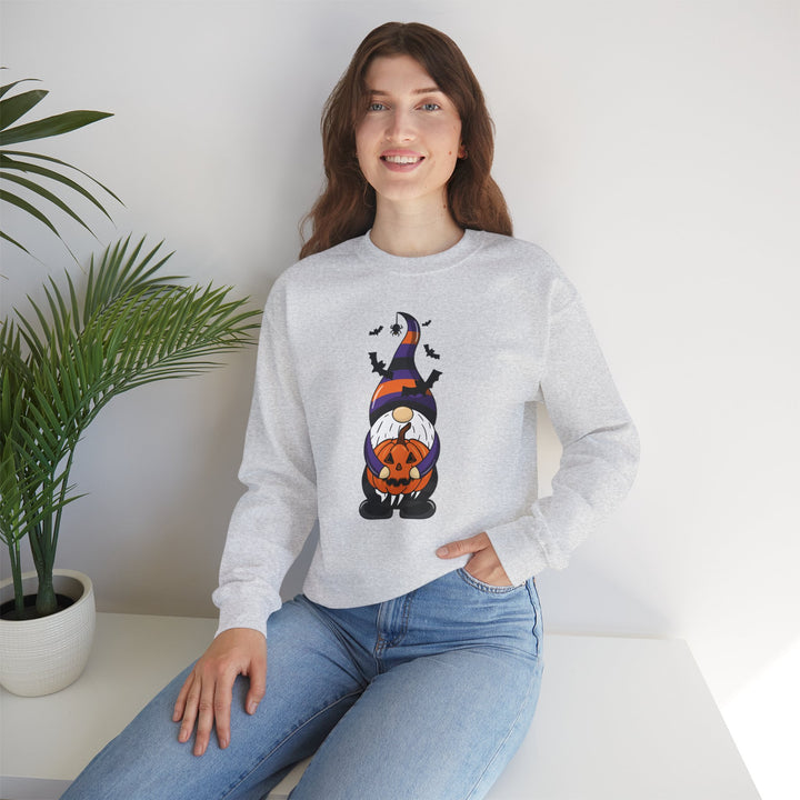Happy Halloween Acrostic Poem Sweatshirt - Gnome with Pumpkin