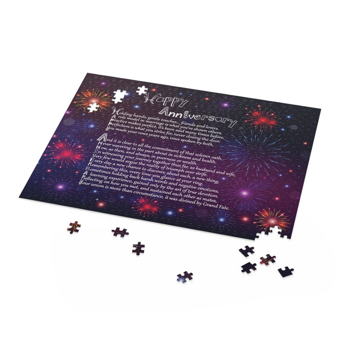 Happy Anniversary Acrostic Poem Jigsaw Puzzle - Fireworks