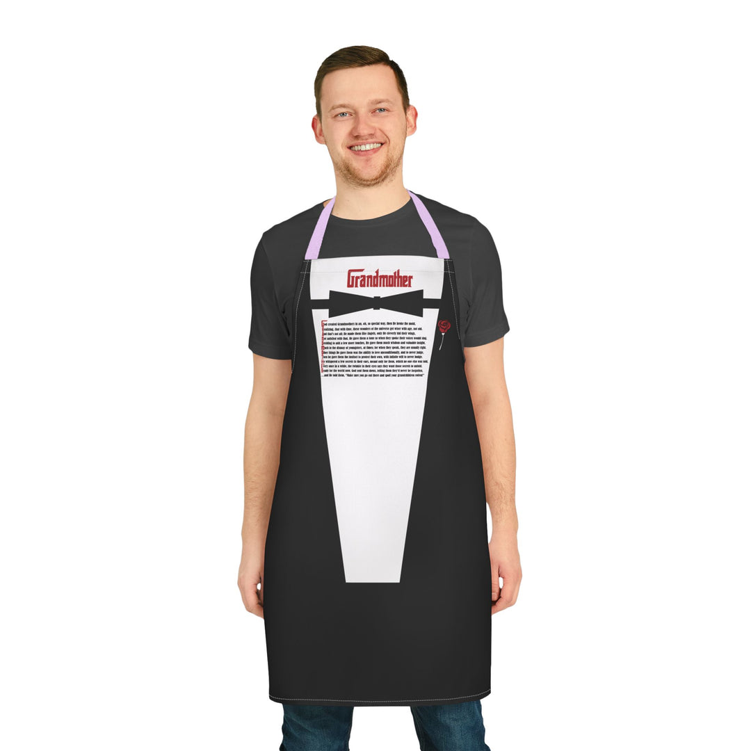 Grandmother Acrostic Poem Formal Adjustable Tie Back Chef Apron - Tuxedo Shirt