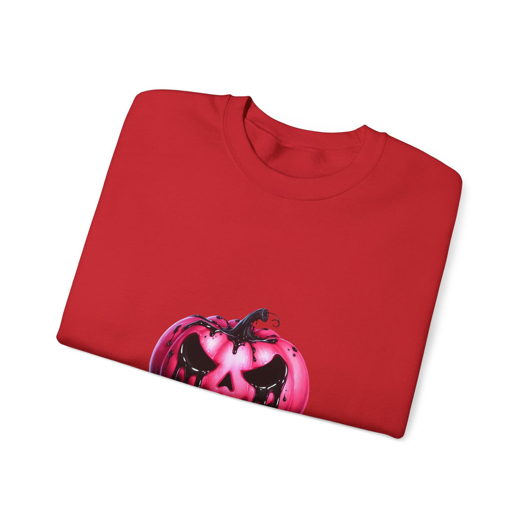 Happy Halloween Acrostic Poem Sweatshirt - Creepy Pink