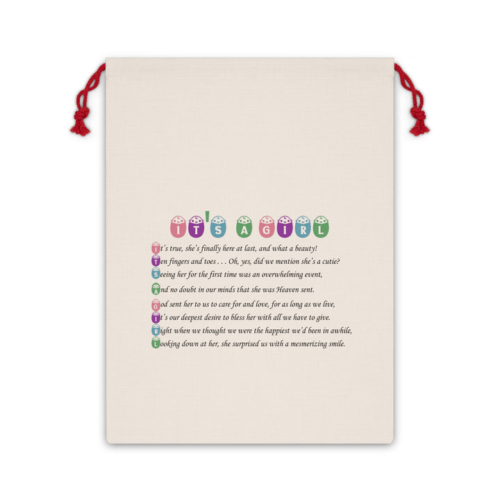 It's a Girl Acrostic Poem Gift Bag