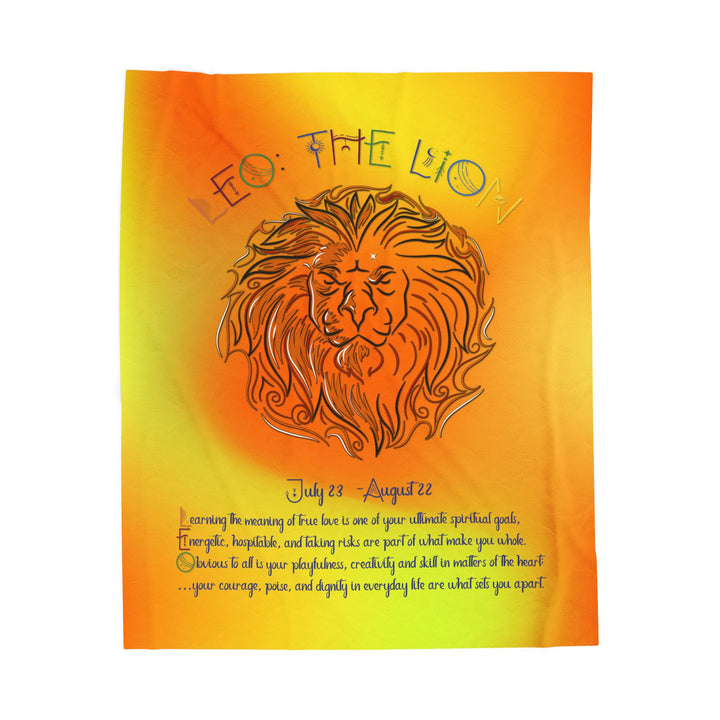 Leo Acrostic Poem Velveteen Plush Blanket