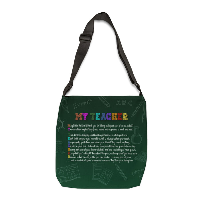 My Teacher Acrostic Poem Adjustable Tote Bag - Personalized