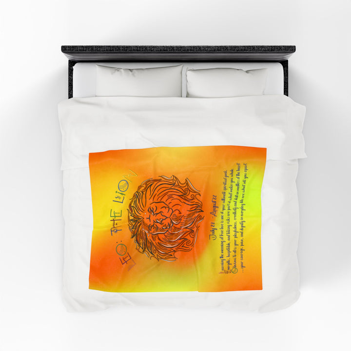 Leo Acrostic Poem Velveteen Plush Blanket