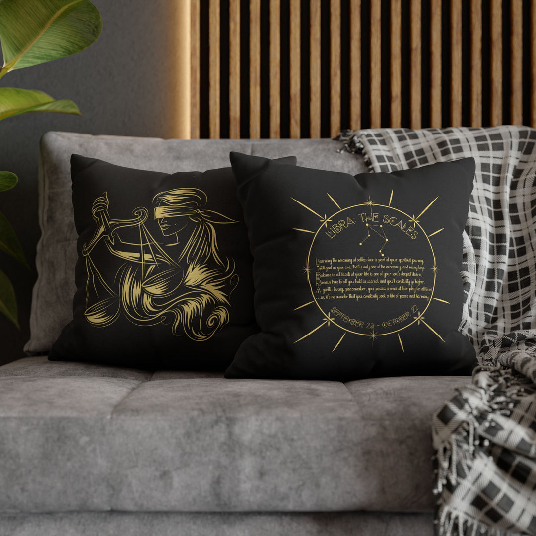 Libra Acrostic Poem Pillow Cover