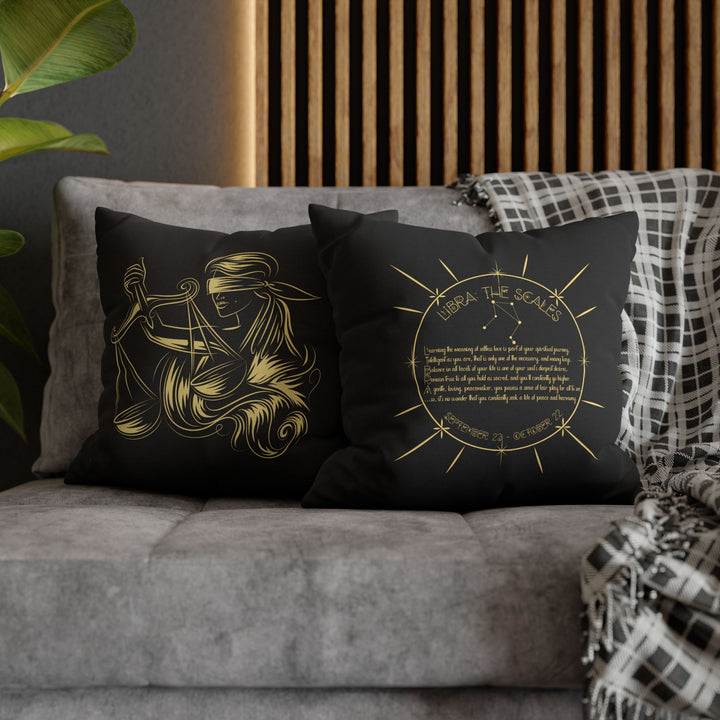 Libra Acrostic Poem Pillow Cover