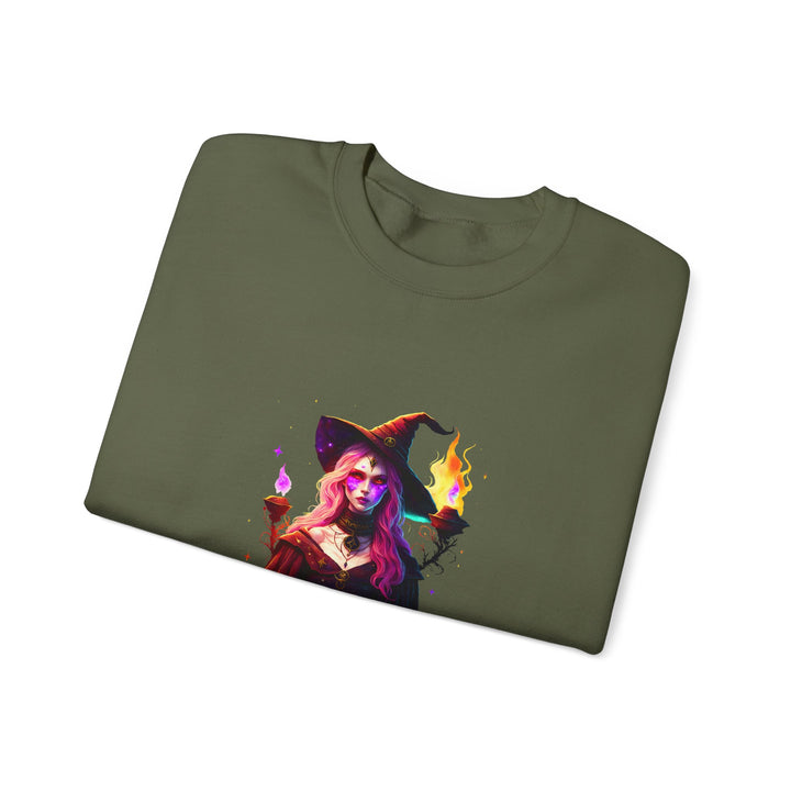 Happy Halloween Acrostic Poem Sweatshirt  - Creepy Modern Witch