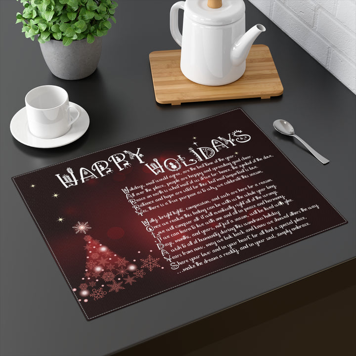 Happy Holidays Acrostic Poem Placemat